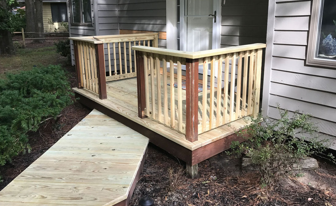wood deck and walkway